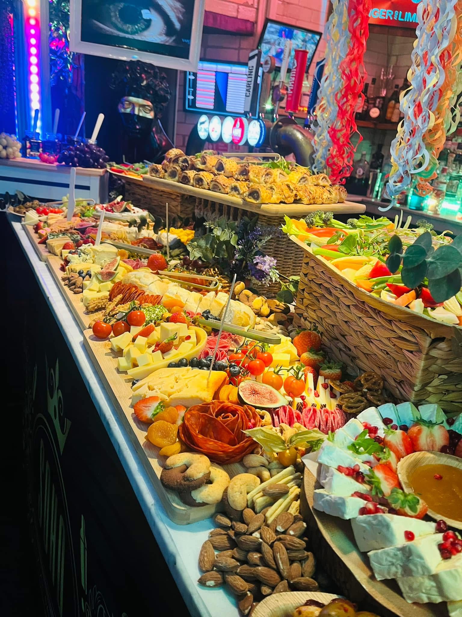 Graze in the Bay multi-tiered charcuterie display